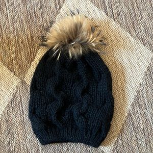 Echo designer winter beanie with REAL fur